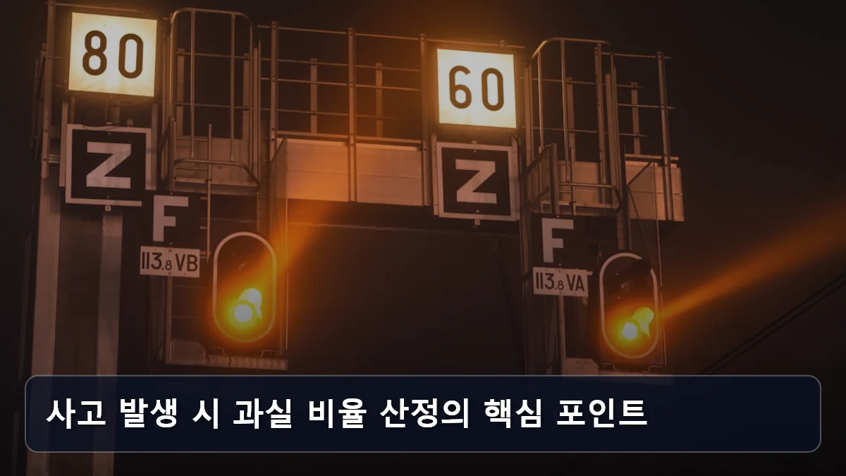 사고 발생 시 과실 비율 산정의 핵심 포인트 관련 이미지