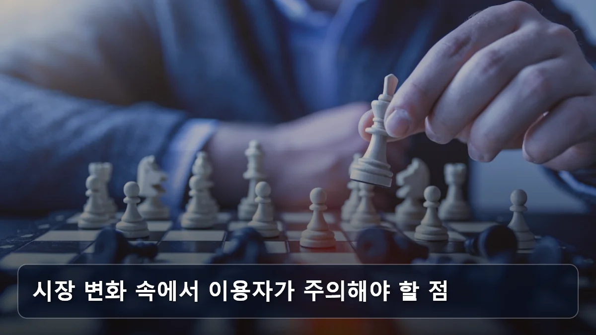시장 변화 속에서 이용자가 주의해야 할 점 관련 이미지