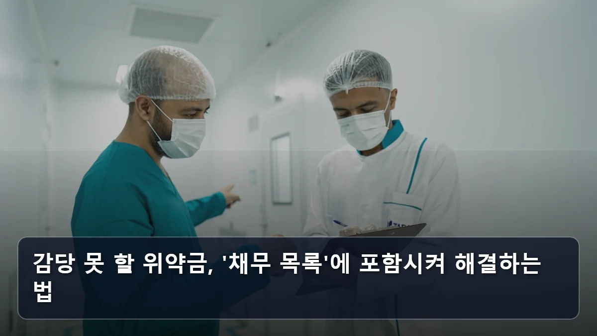 감당 못 할 위약금, '채무 목록'에 포함시켜 해결하는 법 관련 이미지