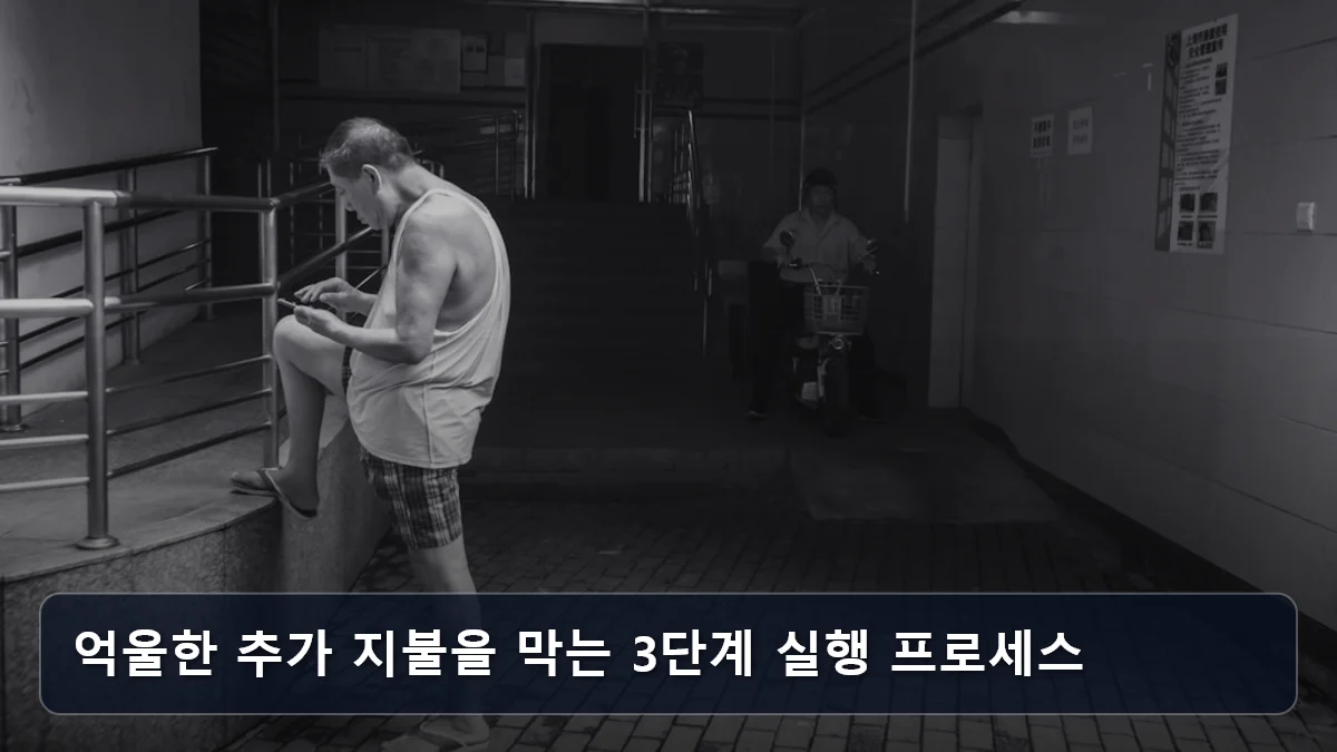 억울한 추가 지불을 막는 3단계 실행 프로세스 관련 이미지