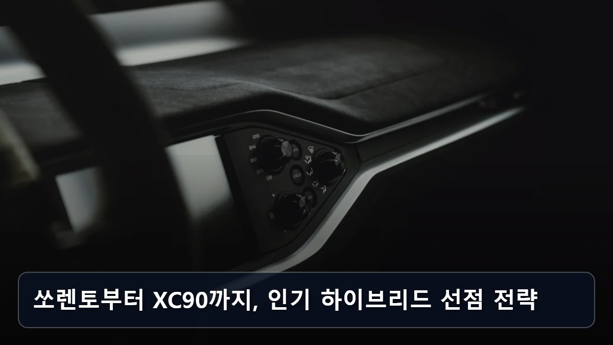 쏘렌토부터 XC90까지, 인기 하이브리드 선점 전략 관련 이미지