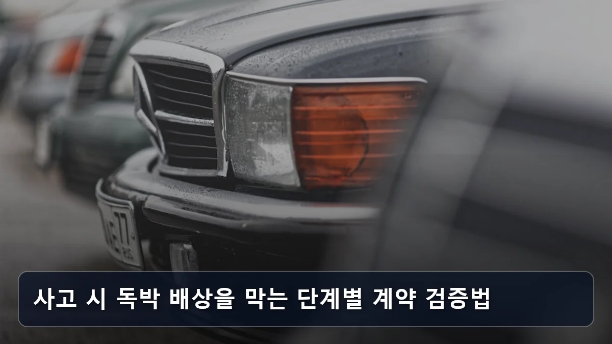 사고 시 독박 배상을 막는 단계별 계약 검증법 관련 이미지