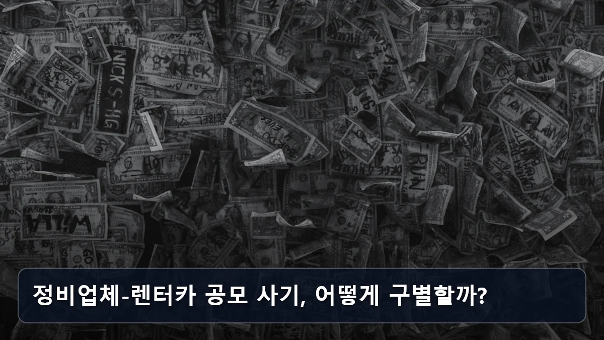 정비업체-렌터카 공모 사기, 어떻게 구별할까? 관련 이미지