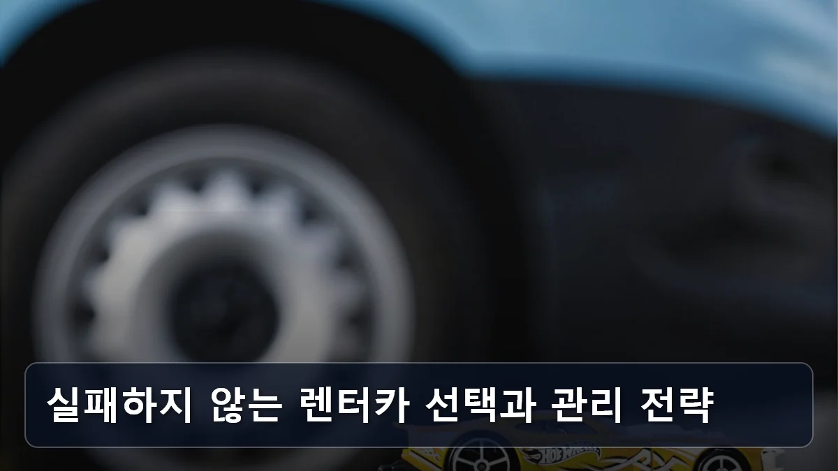 실패하지 않는 렌터카 선택과 관리 전략 관련 이미지