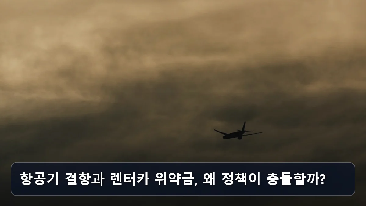 항공기 결항과 렌터카 위약금, 왜 정책이 충돌할까? 관련 이미지