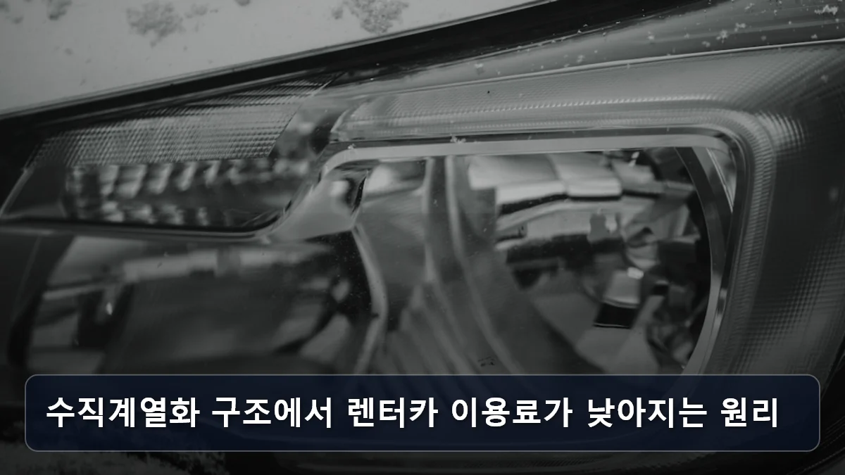 수직계열화 구조에서 렌터카 이용료가 낮아지는 원리 관련 이미지