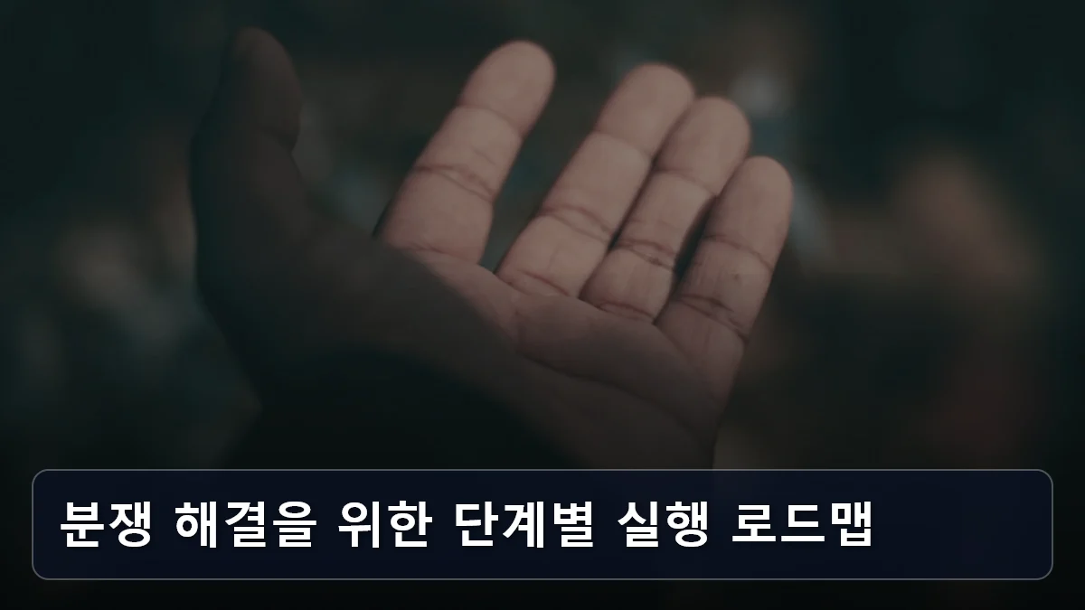 분쟁 해결을 위한 단계별 실행 로드맵 관련 이미지