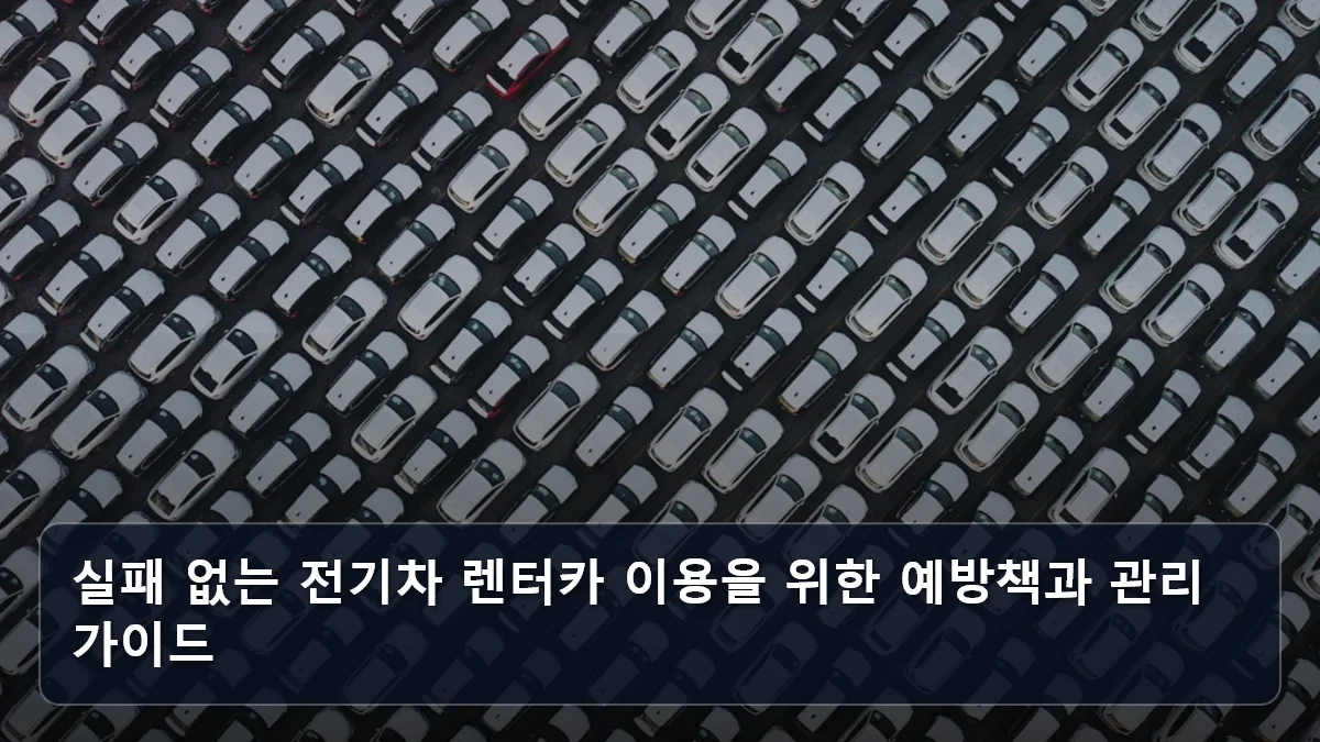 실패 없는 전기차 렌터카 이용을 위한 예방책과 관리 가이드 관련 이미지