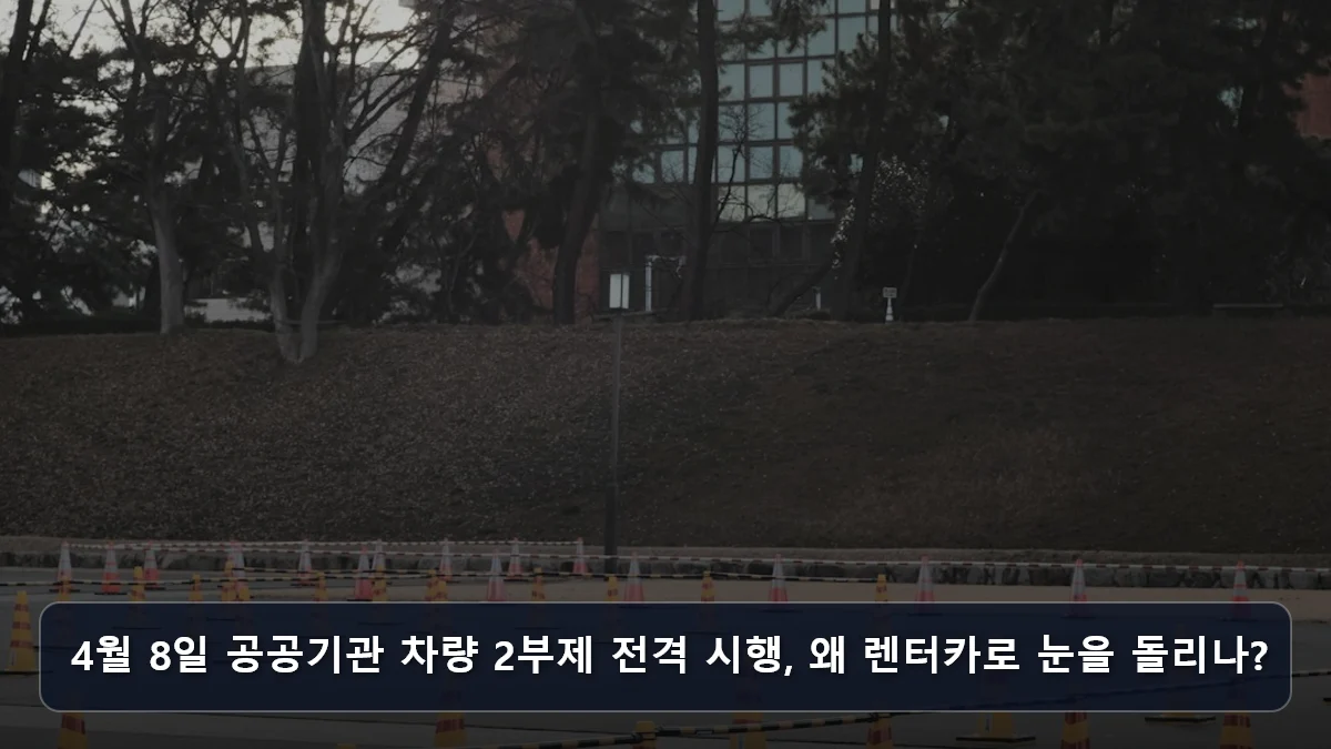 4월 8일 공공기관 차량 2부제 전격 시행, 왜 렌터카로 눈을 돌리나? 관련 이미지