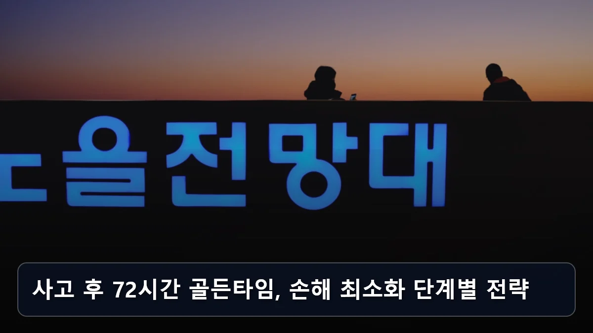 사고 후 72시간 골든타임, 손해 최소화 단계별 전략 관련 이미지