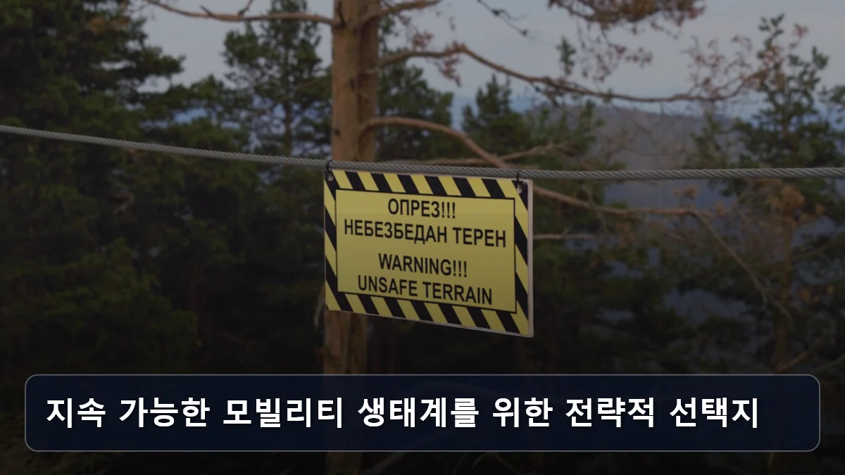 지속 가능한 모빌리티 생태계를 위한 전략적 선택지 관련 이미지