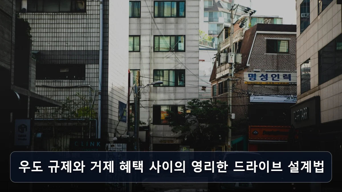 우도 규제와 거제 혜택 사이의 영리한 드라이브 설계법 관련 이미지