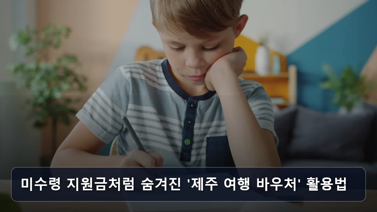 미수령 지원금처럼 숨겨진 '제주 여행 바우처' 활용법 관련 이미지