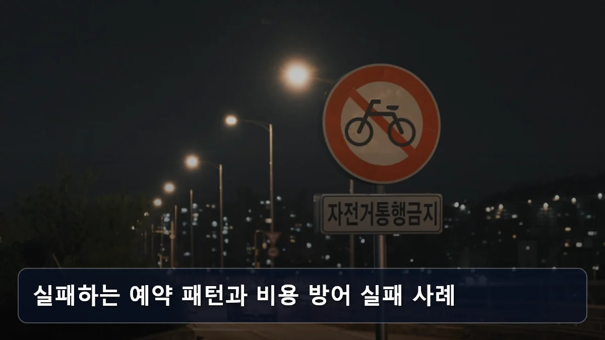 실패하는 예약 패턴과 비용 방어 실패 사례 관련 이미지