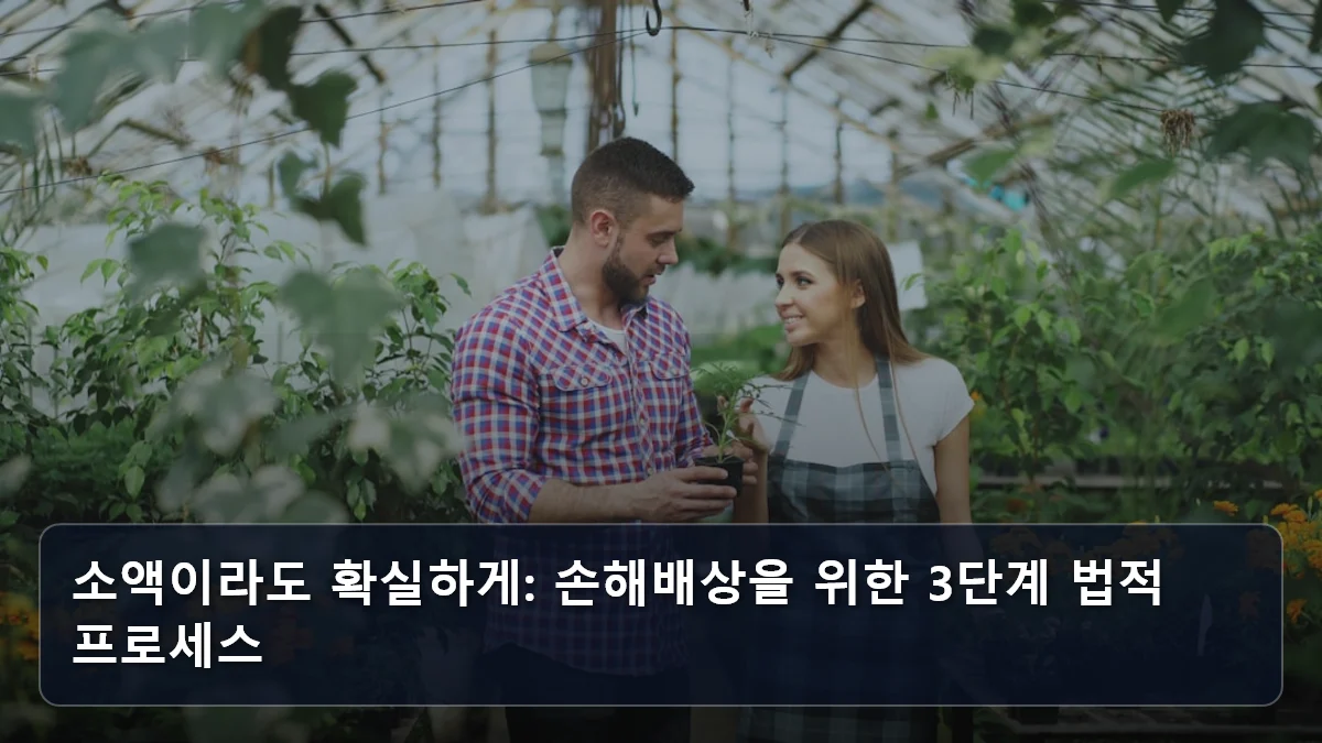 소액이라도 확실하게: 손해배상을 위한 3단계 법적 프로세스 관련 이미지