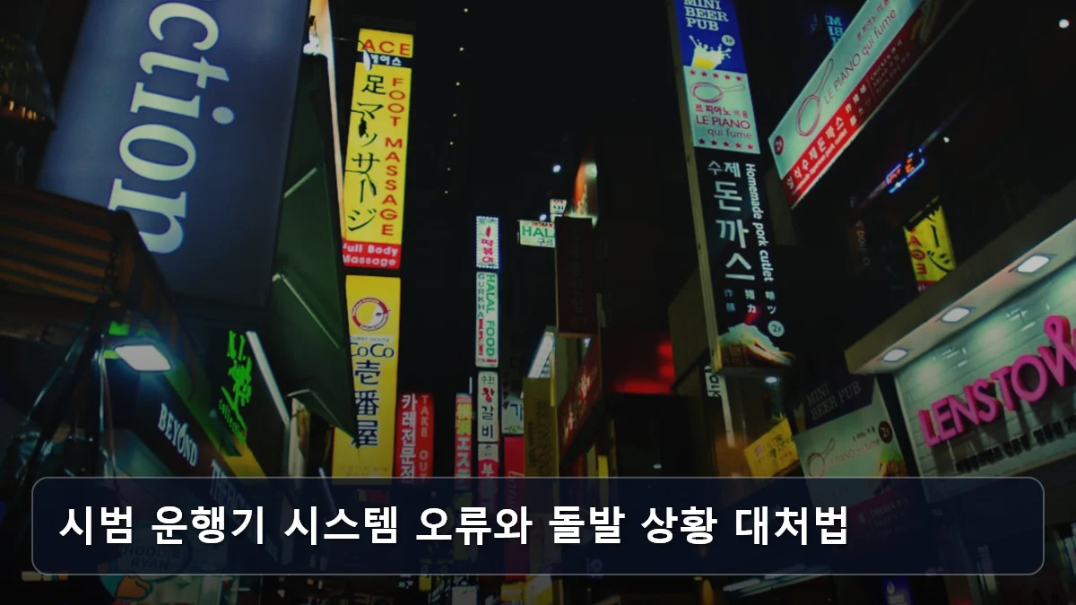 시범 운행기 시스템 오류와 돌발 상황 대처법 관련 이미지