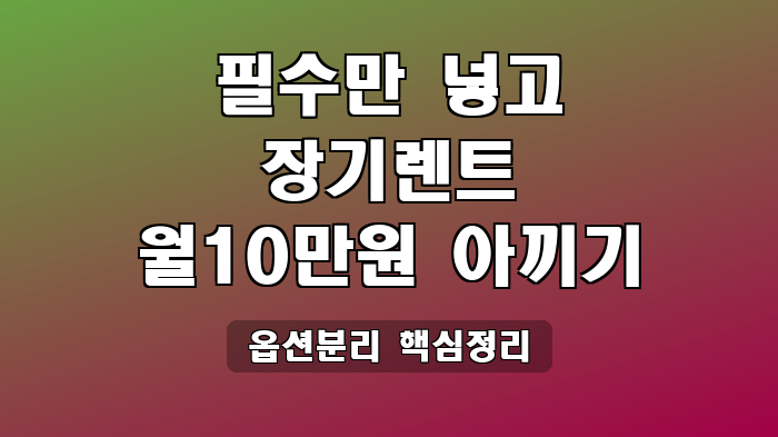 옵션분리 핵심정리