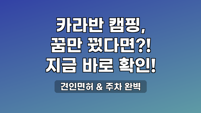 견인면허 & 주차 완벽